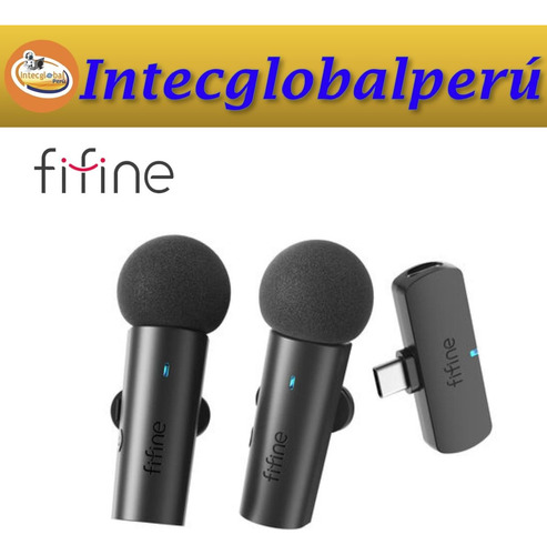 Micrófono Lavalier Fifine M8 Wireless Para Android Y iPhone