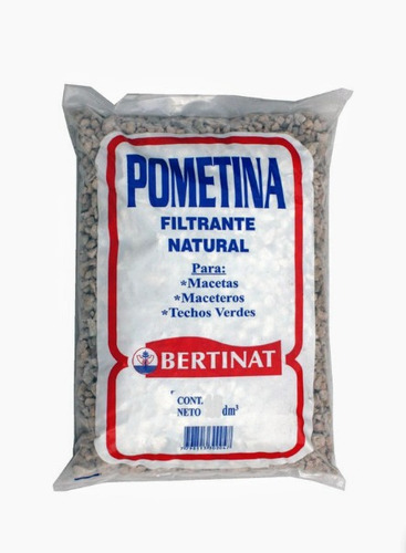 Piedra Pometina Bertinat 25 Dm3 Cultivo Hidroponia