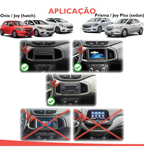 Imagem 7 de 10 de Moldura De Painel 2 Din Multimidia Dvd Mp5 Onix 2020 2021