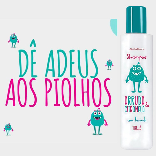 Shampoo Arruda E Citronela Com Lavanda 190ml - Abelha Rainha