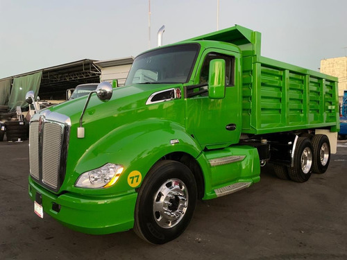 Kenworth T680 Camión De Volteo De 14 Mts Verde