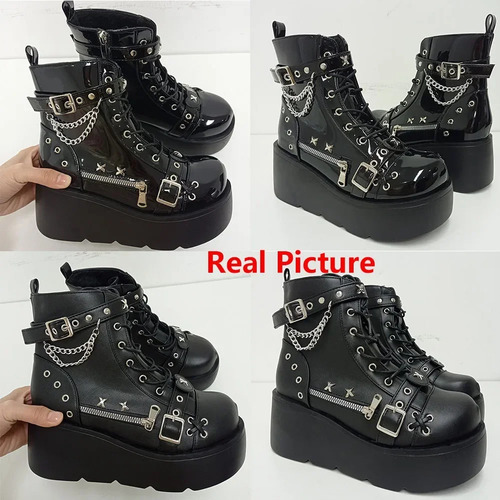 Gothic Style Platform Vampire Cosplay Women Mid-calf Hot