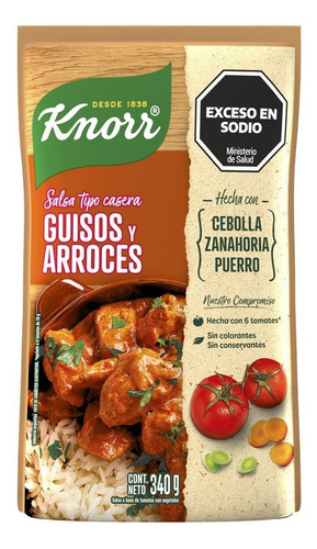 Salsa De Guiso & Arroces Tipo Casera 340g Doypack Knorr