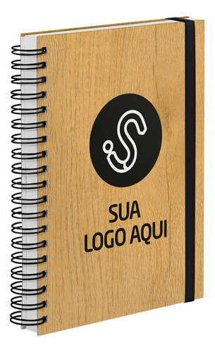 Agenda Diária + 2024 Personalizada Sua Logo Madeira