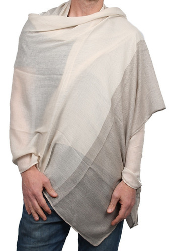 Chalina Pashmina Liviana Bicolor Hombre Bien Amplia Importad