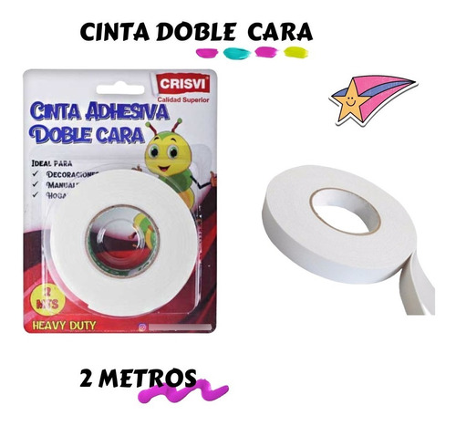 Cinta Doble Cara 2 Metros ( 2 Unidades )