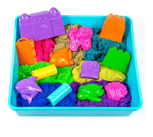 Imagen 2 de 5 de Slimygloop Slime Sand Arena Moldeable Horizon C/ Accesorios