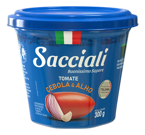 Extrato de Tomate Sacciali Molhos em pote 300 g