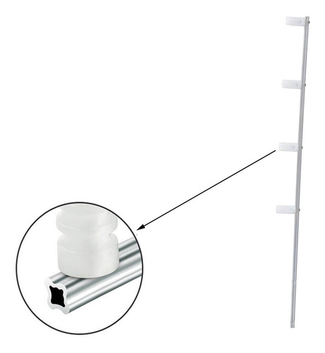 10pcs Haste De Aluminio Estrela Cerca Eletrica 4 Isoladores