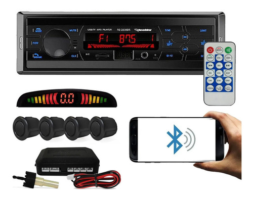 Radio Mp3 Player Usb Bluetooth + Sensor De Estacionamento