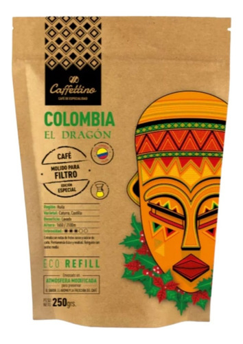 Café Colombia El Dragón Para Filtro X 250 Gr - Caffettino