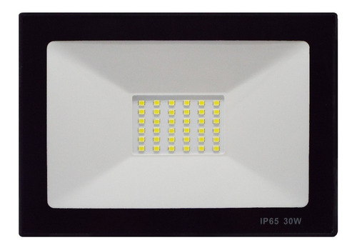 Foco LED negro delgado de 30 W, 6000 K, Bivolt - Startec