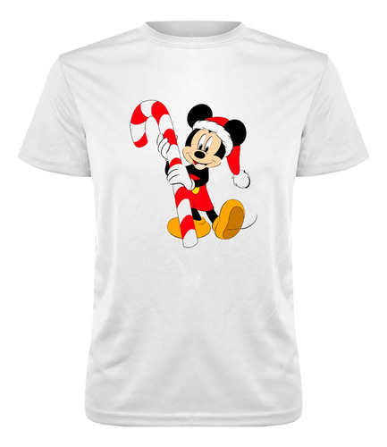 Polera Navidad Unisex Regalo Moda Verano Mickey Navideño