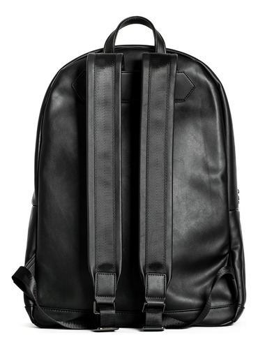 Mochila Unisex Black Tiffosi 2.0 Eco Cuero Negro