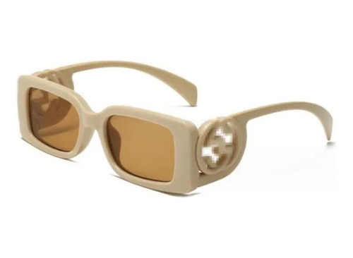 Lentes De Sol Blanco Hueso Estilo Gucci Grande Gafas