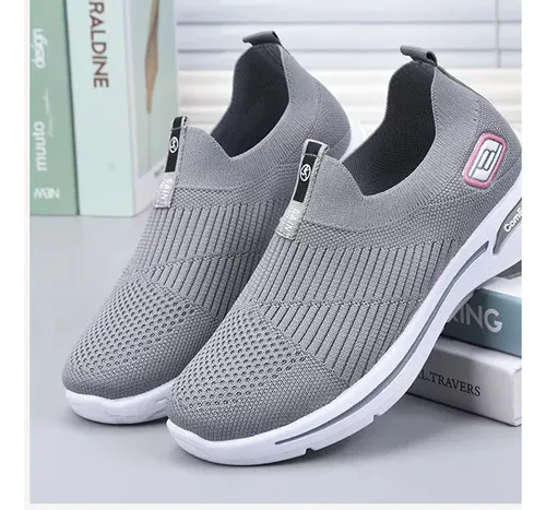 Zapatillas De Tenis De Malla Fáciles De Poner Para Mujer
