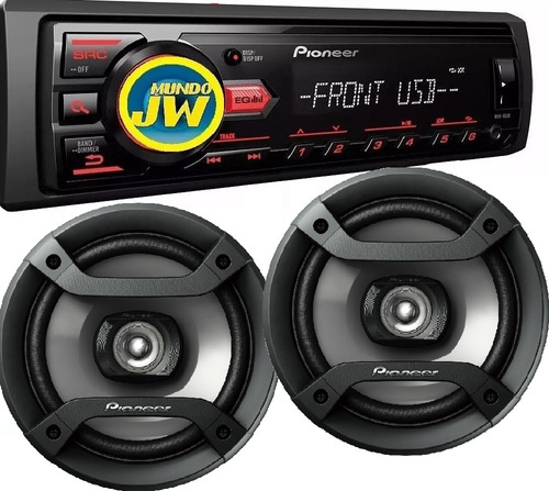 Combo Pioneer Stereo 86 Ub / 85 Usb Aux+ Parlantes 6 1634