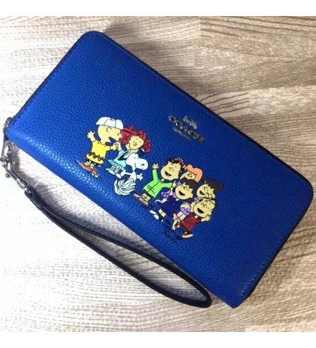 Billetera Coach X Peanuts Snoopy Friends Original, Nuevo