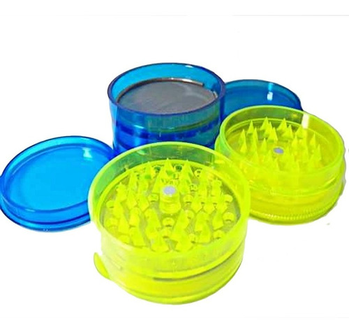 Imagen 2 de 2 de Grinder Moledor Trillador Acrilico 4cm Pequeño 2 Piezas