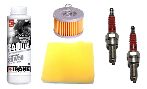 Kit Service Aceite Ipone Filtros Bujia Rouser 135 Bajaj Tala