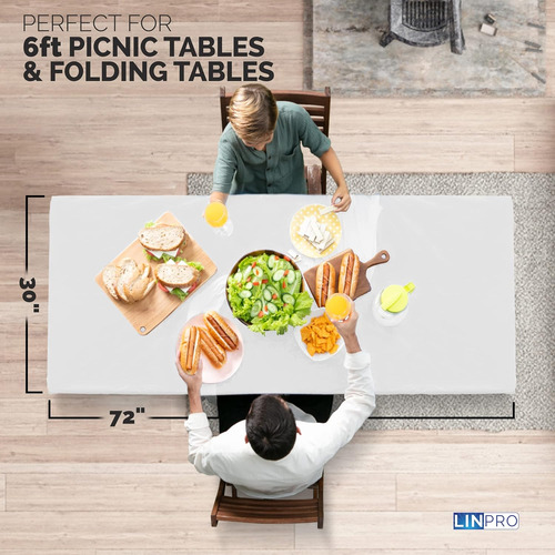 Manteles De Picnic Elásticos Desechables - 2 Piezas, 6' X 4'