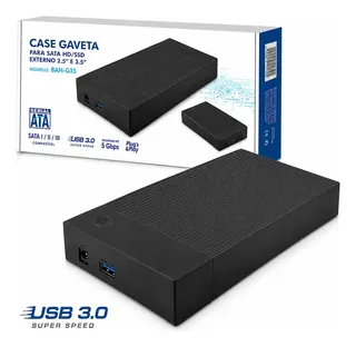 Case Hd Externo De 3.5 Polegadas Usb 3.0 Sata III Para Hd/ssd Gaveta Pc E Notebook Adaptador Portátil