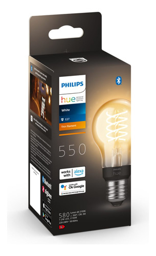 Ampolleta Led Philips Hue Vintage Bulbo A60 Bt