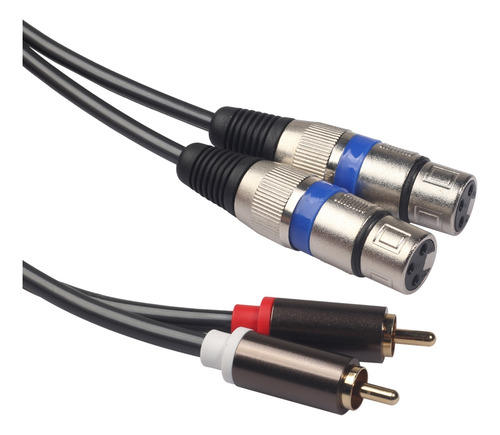 Cable De Audio V7fever Grade, 2 Pares Rca Hembra, 2 Xlr De 3