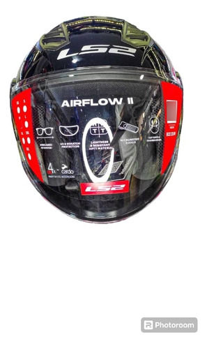 Casco Ls2 Air Flow Ii Negro Brillante 