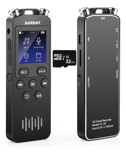 Garmay Grabadora De Voz Digital 2022 Actualizada 48 Gb 1536