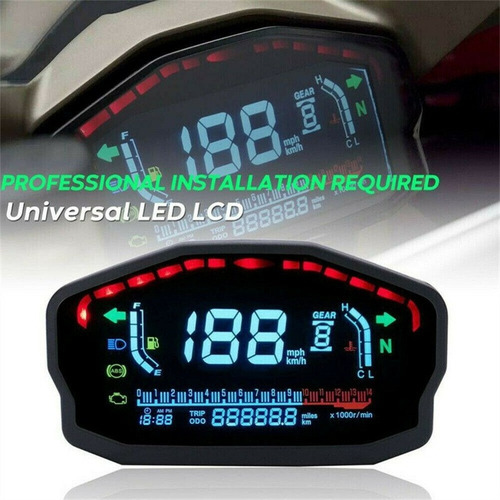 Velocímetro De Odómetro De Motocicleta Digital Lcd Universal