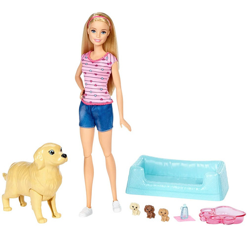 Muñeca Barbie Newborn Pups Y Mascotas