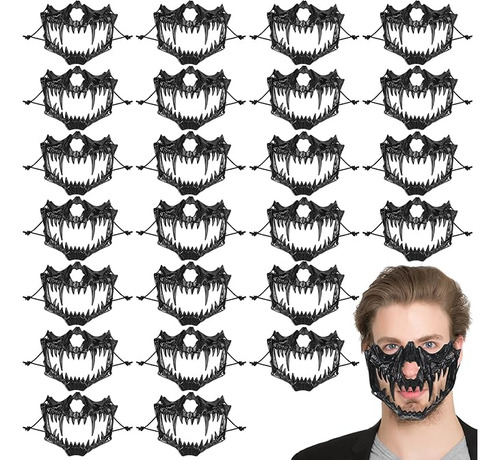 24 Mascaras Halloween Para Cosplay Esqueleto Japones Media C
