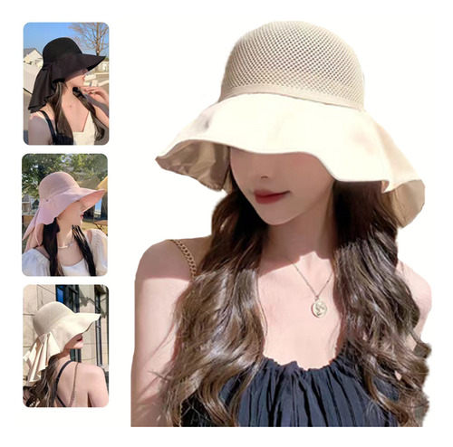 Gorra Flexible De Viaje A La Playa Para Mujer, Ala Grande