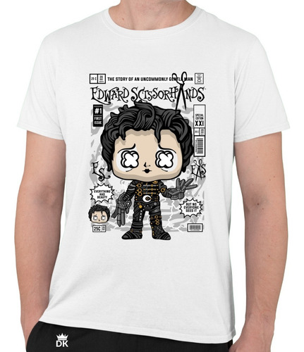 Polera Algodón Funko Pop Con Diseño De Edward Manos Tijeras