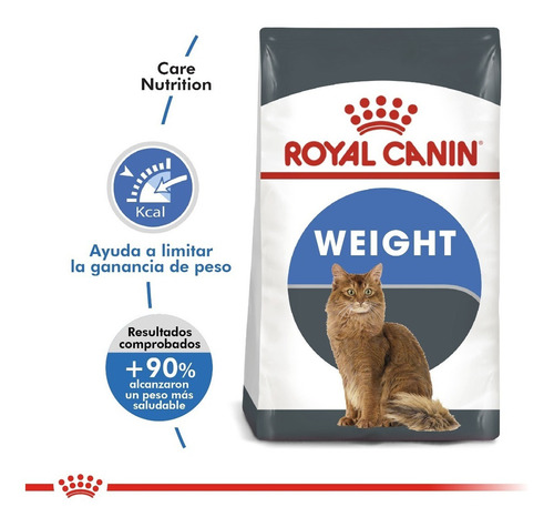 Alimento Royal Canin Feline Care Nutrition Weight Care para gato adulto sabor mix en bolsa de 1.5 kg