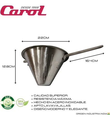Colador Chino 22 Acero Inoxidable Carol Pettish Online Cg