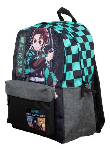 Demon Slayer Tanjiro Mochila A Cuadros