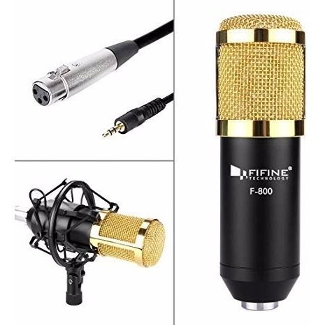 Imagen 5 de 10 de Microfono Condenser Fifine F-800 Estudio Con Pie De Mesa