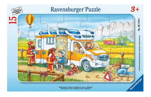 Puzzle Enmarcado Ambulancia 15 Piezas - Ravensburger