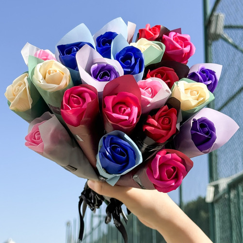 Ramo Romántico De Rosas Artificiales Para Decoración Del Hog