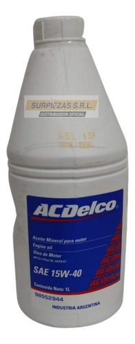 Bidon Aceite Acdelco Mineral 1 Litro 15w40 3c