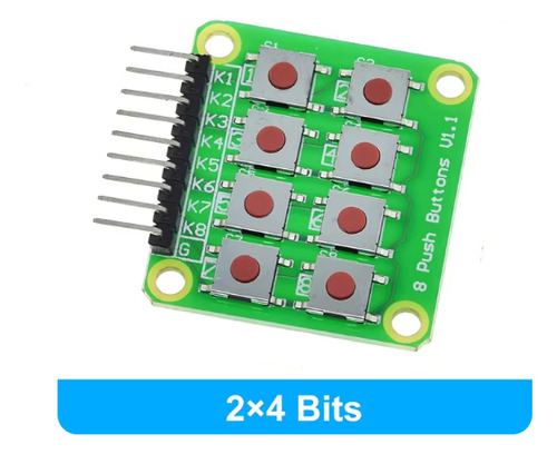 Microinterruptor Para Arduino, 2x4, C07-14, Boton 2 Unidades