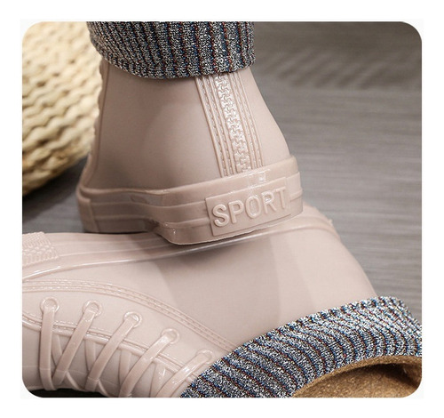 Botas Lluvia Para Mujer Zapatos Forro De Algodón Extraíble