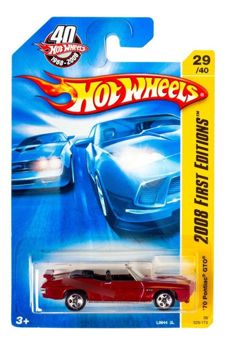 '70 Pontiac Gto Hot Wheels 2008 First Editions 29/40 Mattel