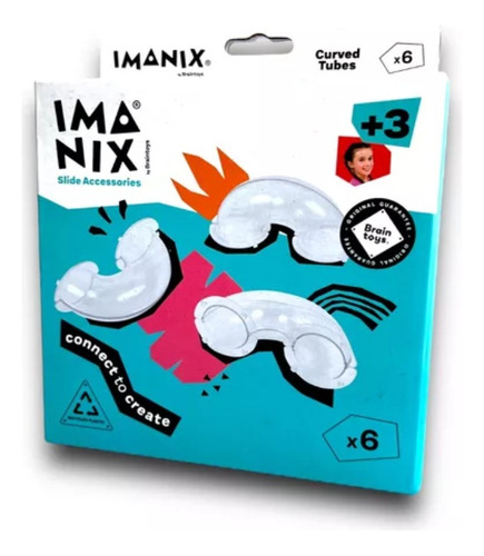 Imanix Accesorios Tobogán Curvas 6 Piezas Braintoys