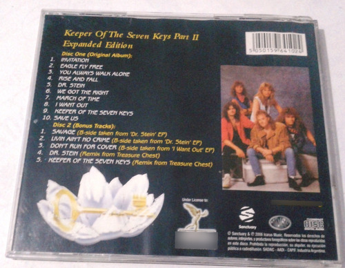 Helloween Keeper Seven Keys 2 Expan 2cds Metalyrocktigre (Usado)