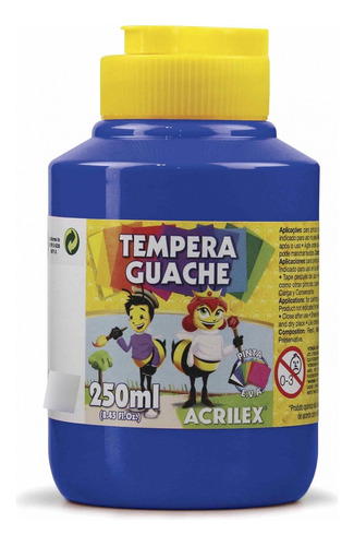 Tinta Guache 250ml Azul Turquesa Acrilex