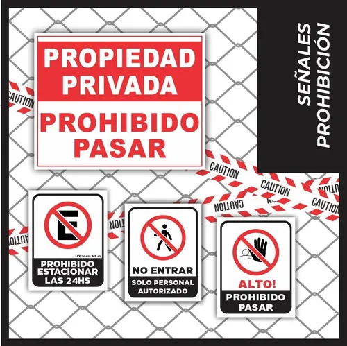 Cartel Prohibido Transportar Personal 22x28 Cm Alto Impacto