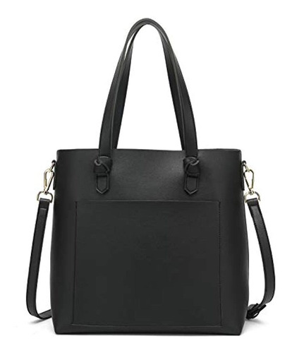 Bolso De Piel Color Negro Para Mujer. Marca Scarleton